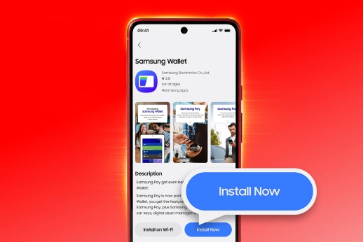 First-time user setup through Samsung Wallet